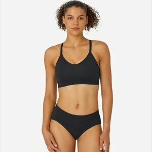 Bombas Womens Underwear Black Ribbed Seamless Full Brief